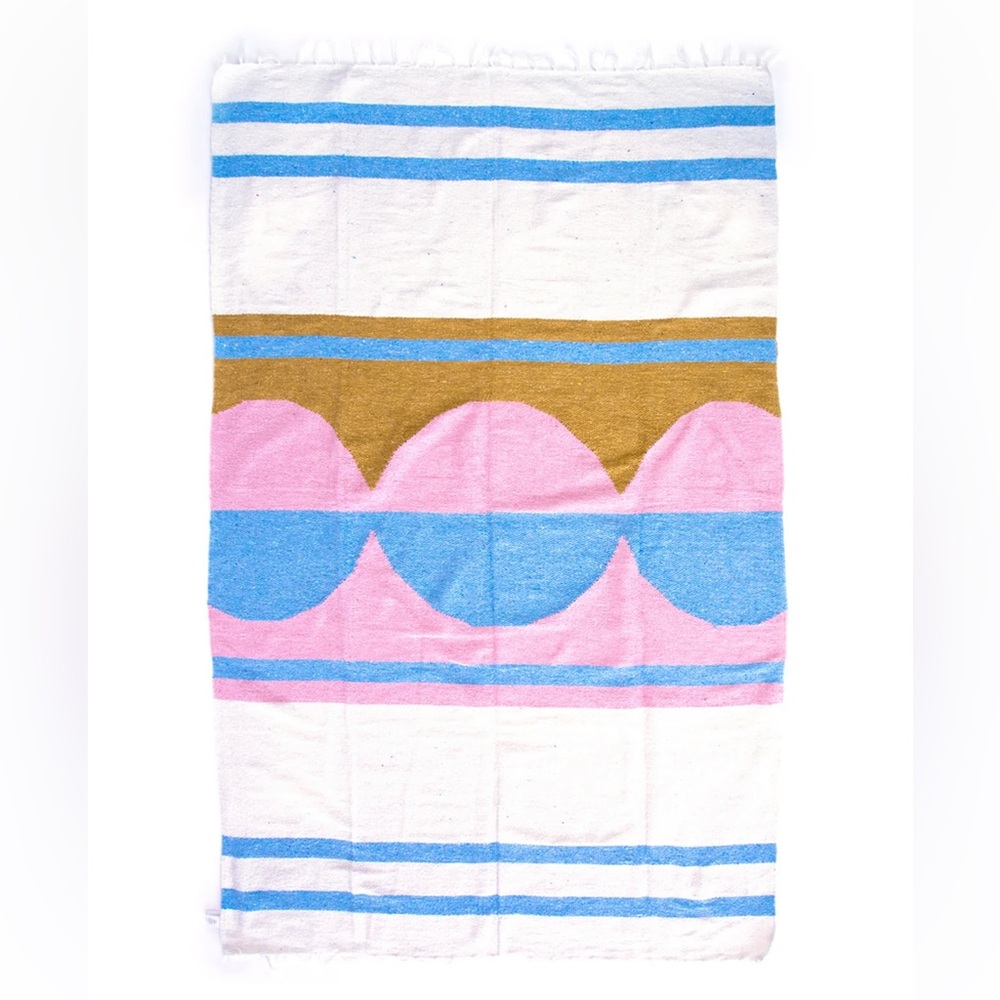 Nipomo Luna Brisa Pink and Yellow Blanket